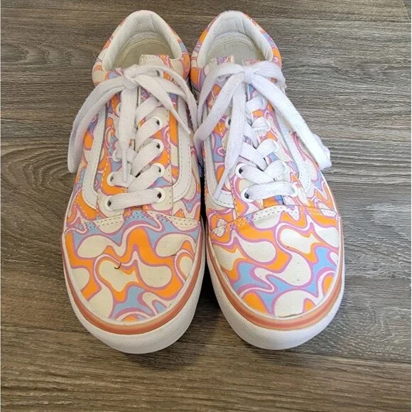 Vans Old Skool Stacked UV Ink Peace Platform Retro Sneakers 6.5 - Picture 2 of 10